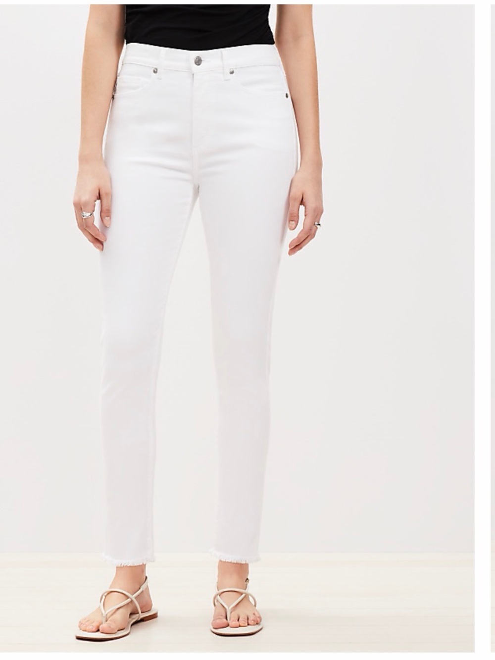 LOFT Petite White Skinny Jeans for Women